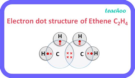 draw electron dot structure of ethene|Write the electron dot structure of ethene molecule (C.